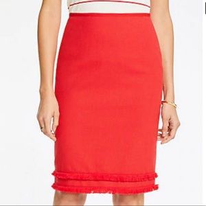 NWT Ann Taylor Fringe Pencil Skirt